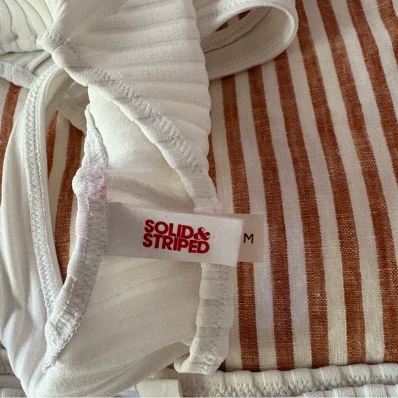 Solid & Striped White Ribbed Women's Bikini Set - Picture 7 of 7